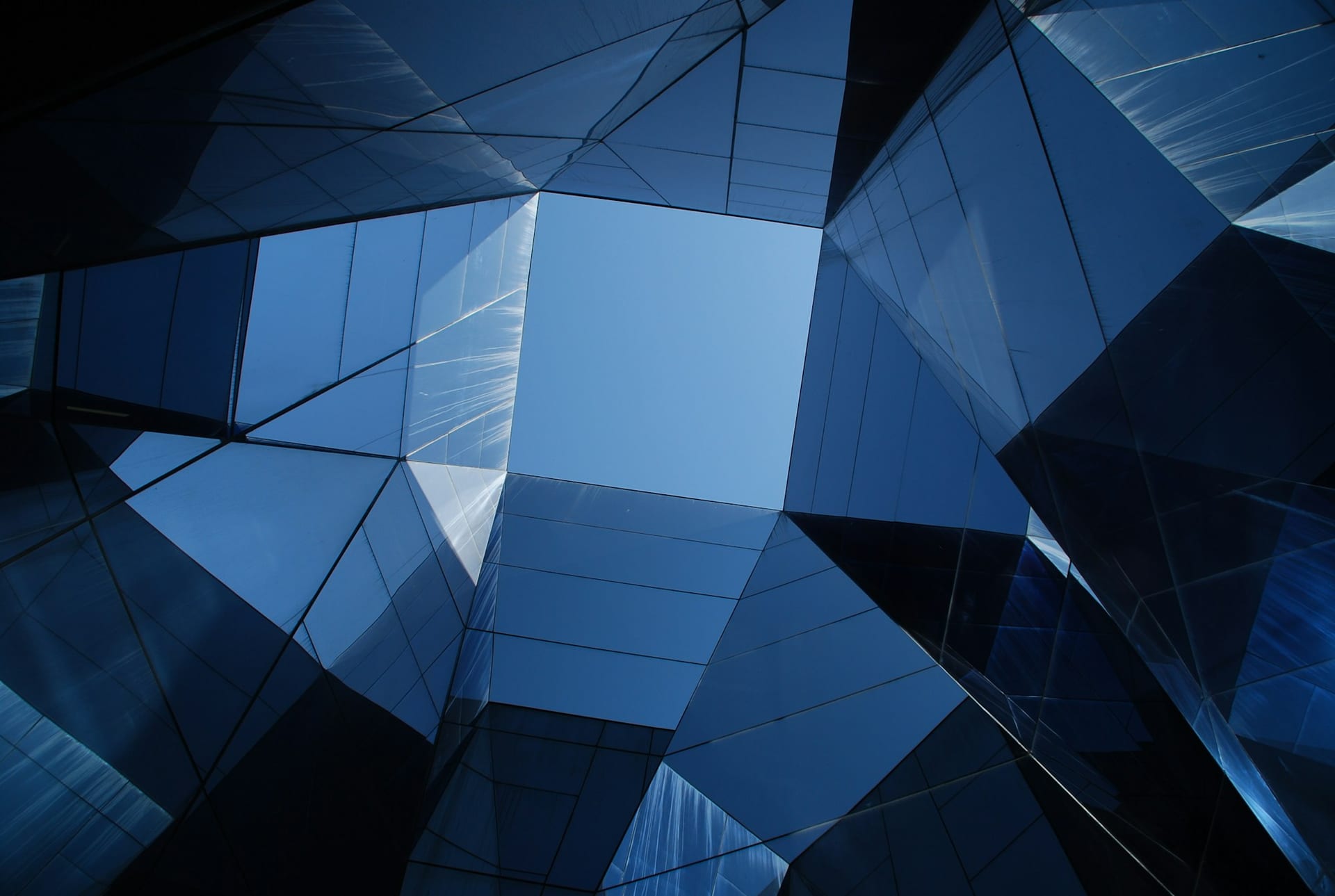 Modern glass skyscrapers